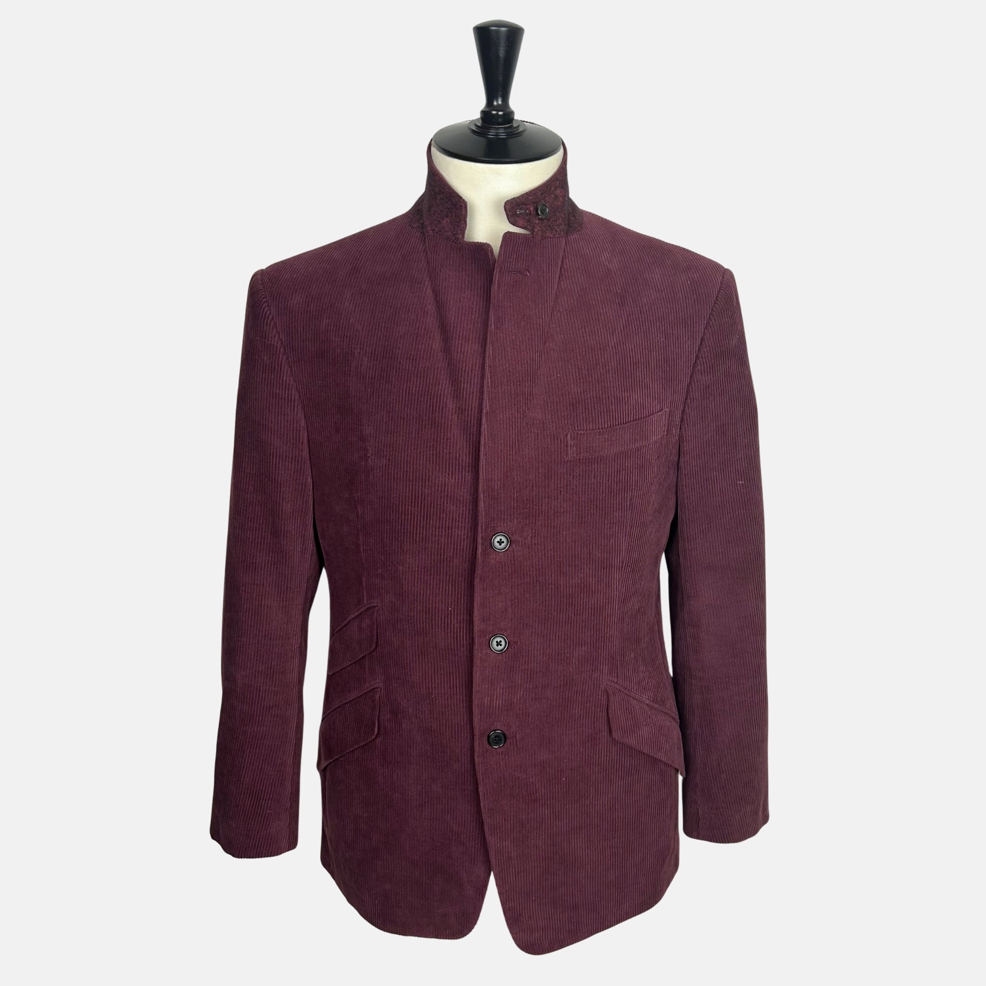 Burgundy Corduroy Blazer made of Cotton (EU 52)