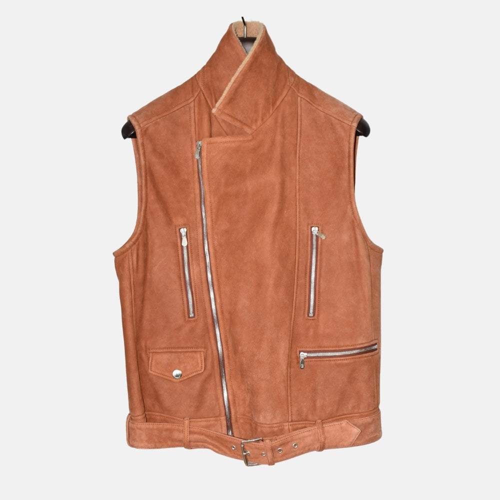Brown Shearling Vest (M)