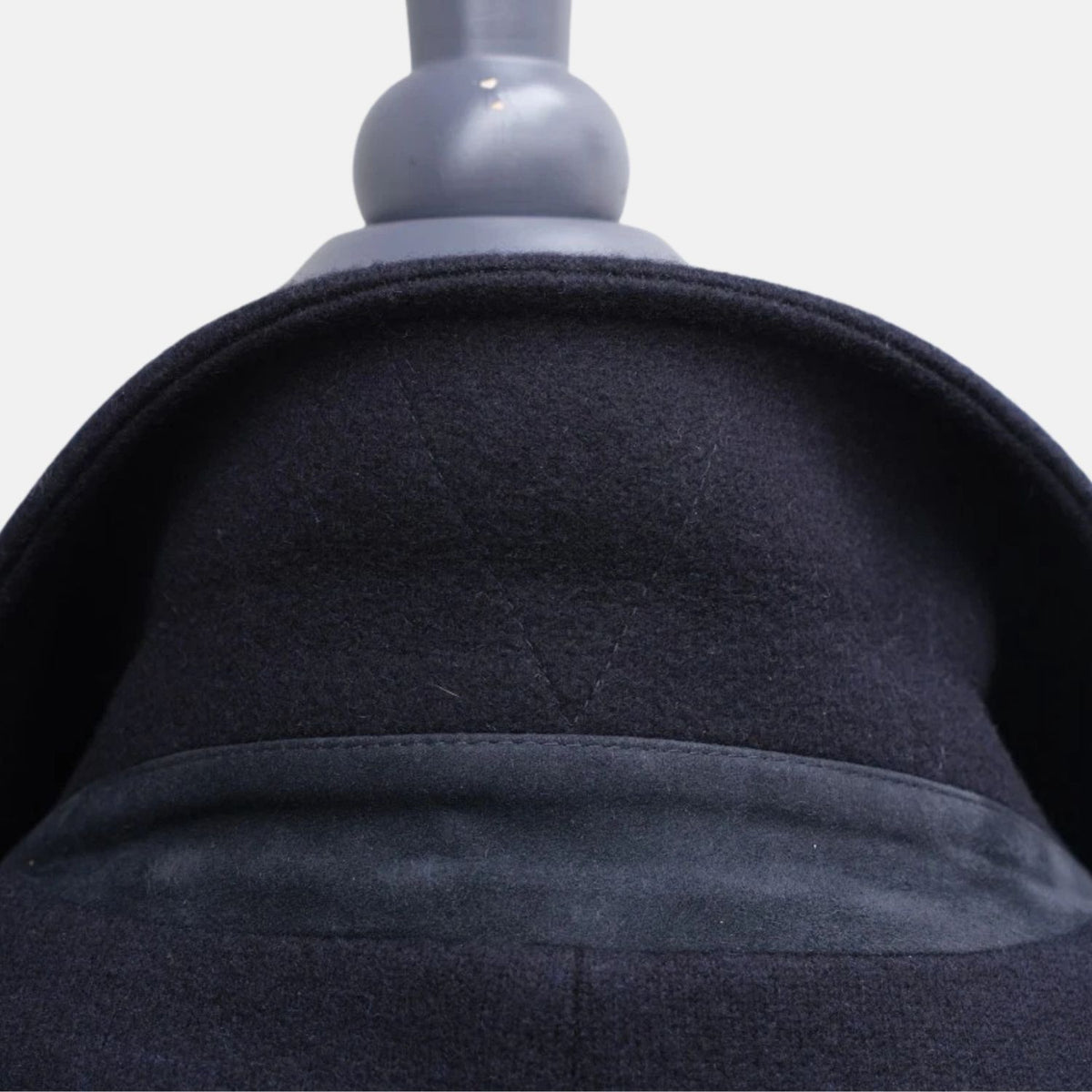 Navy Double Breasted Cashmere Pea Coat (L)