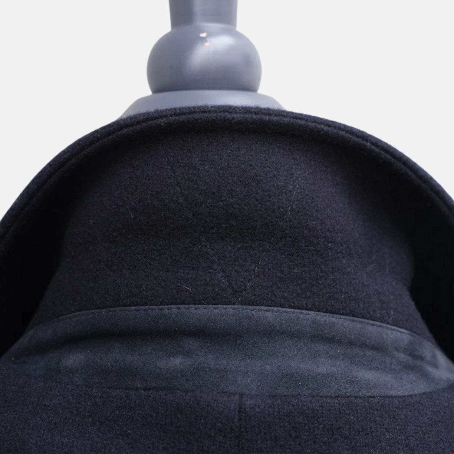 Navy Double Breasted Cashmere Pea Coat (L)