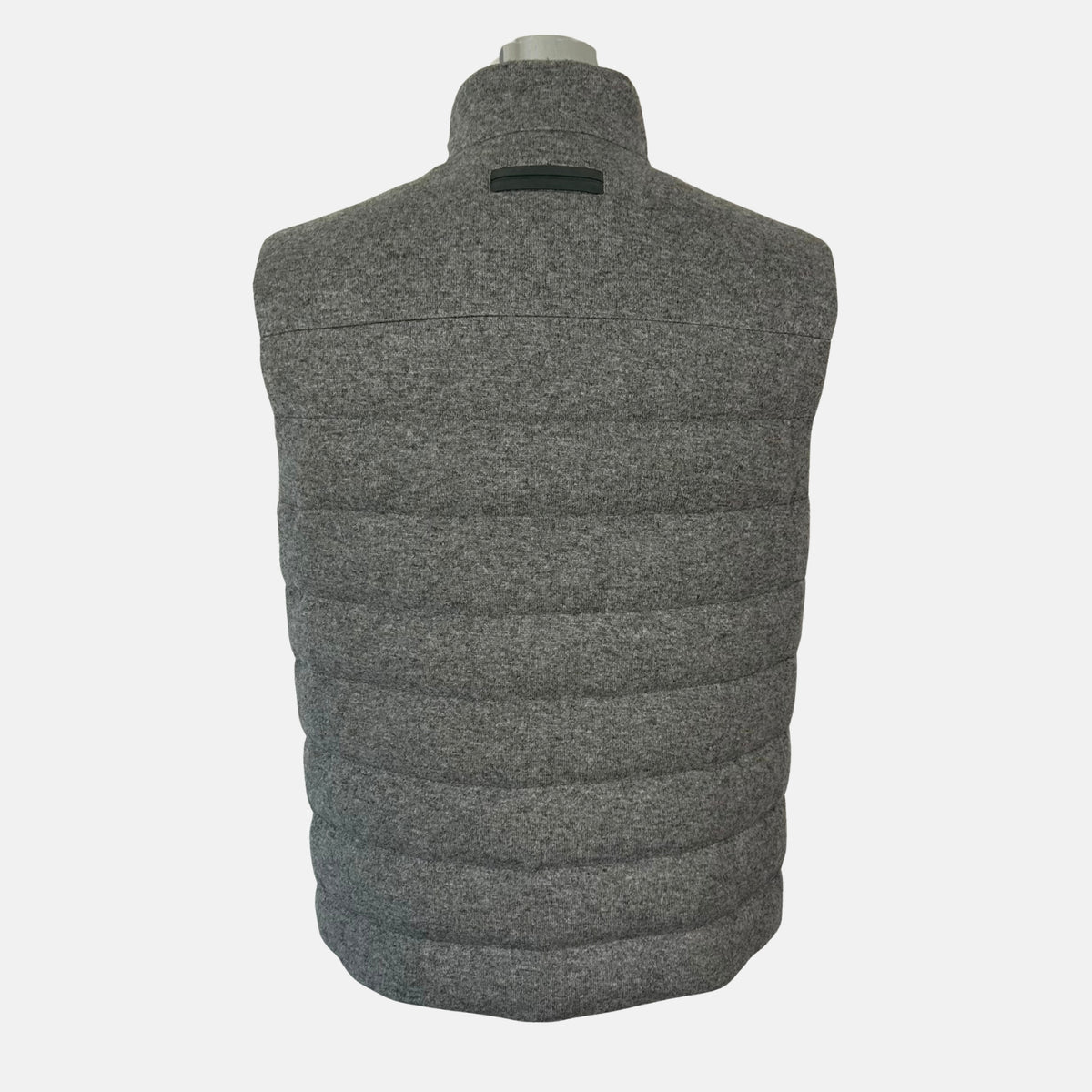 Grey Down Vest made of Cashmere/Leather Details (EU 48)