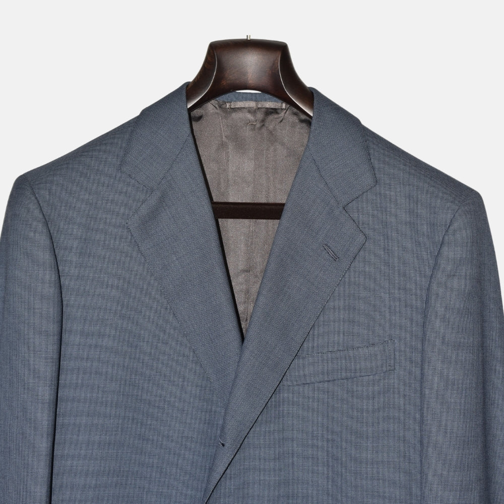 Blue Checkered Suit made of Wool (Vintage) (EU 50)