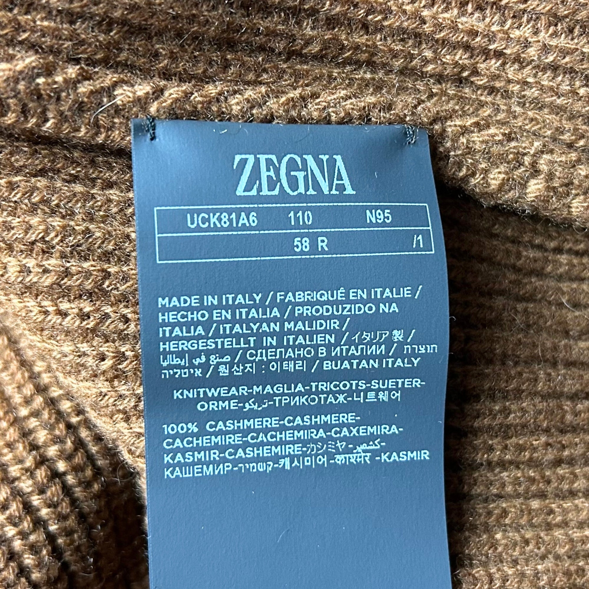 Dark Foliage Sweater made of Cashmere (EU 58)