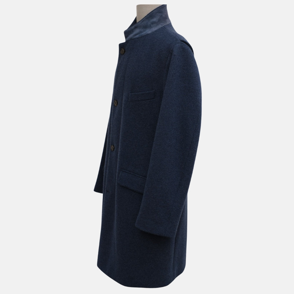 Blue "Martingala" Coat made of Cashmere/Virgin Wool (EU 52)