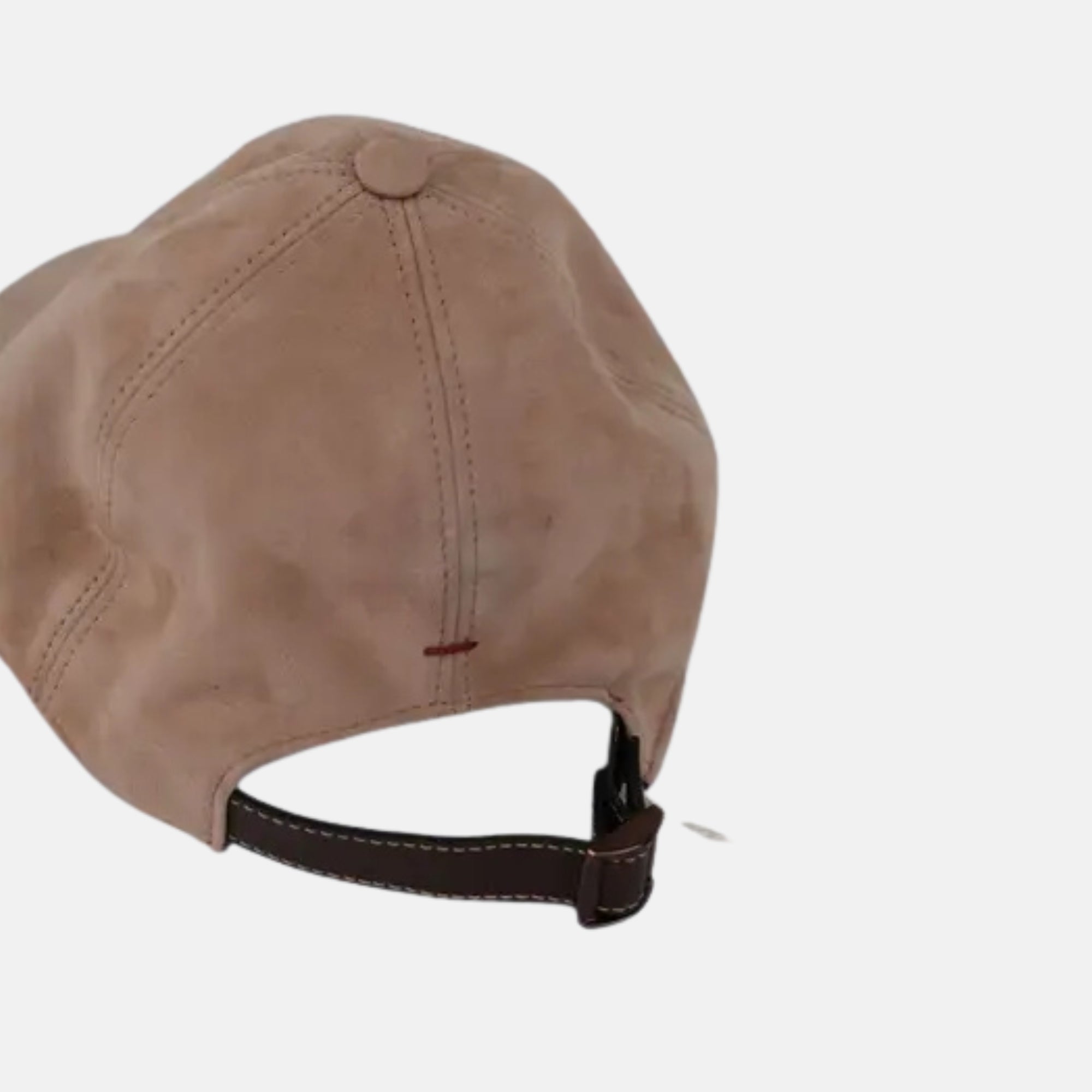 Beige Cap made of Suede (S)
