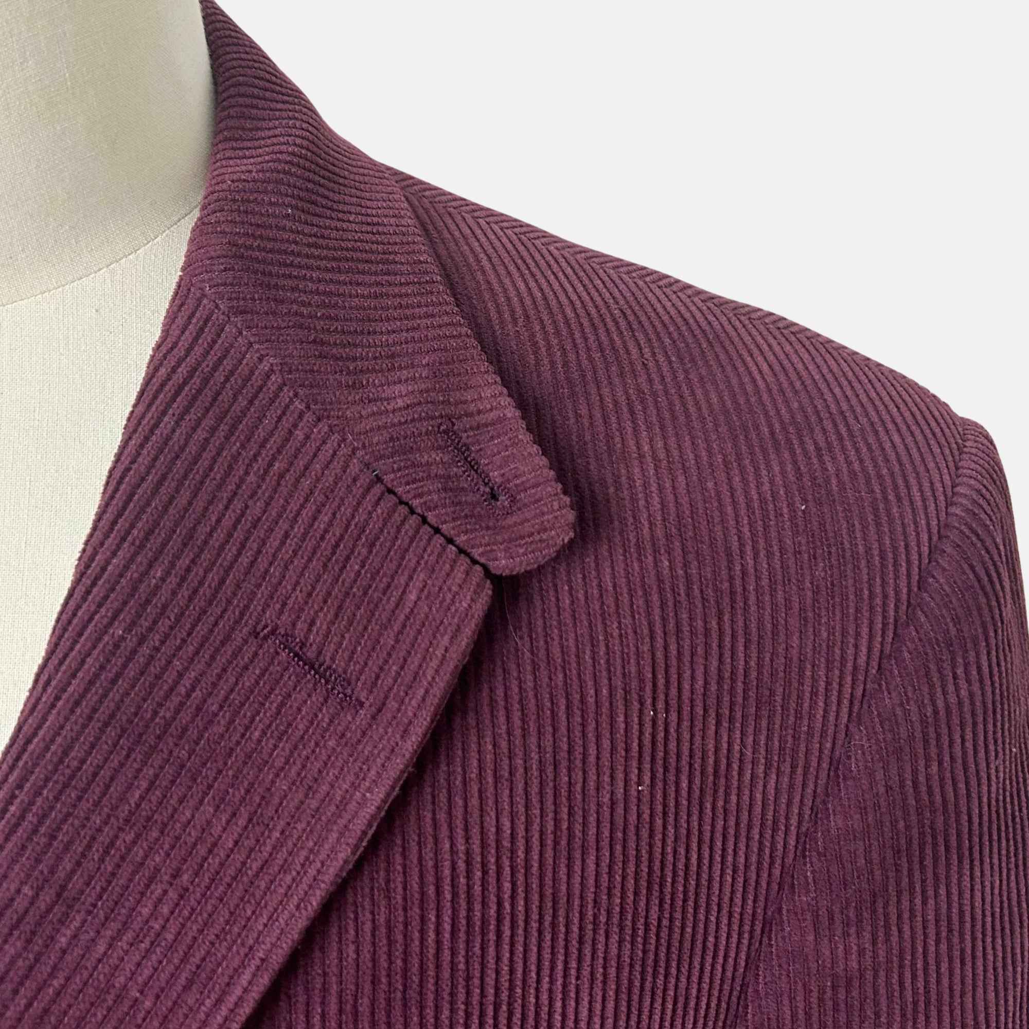 Burgundy Corduroy Blazer made of Cotton (EU 52)
