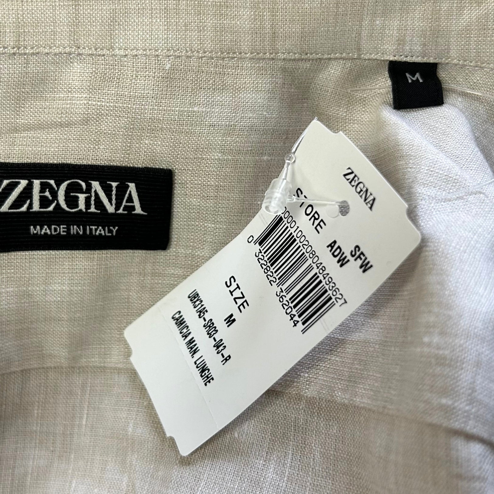 Ecru Melange Shirt made of Linen (M)