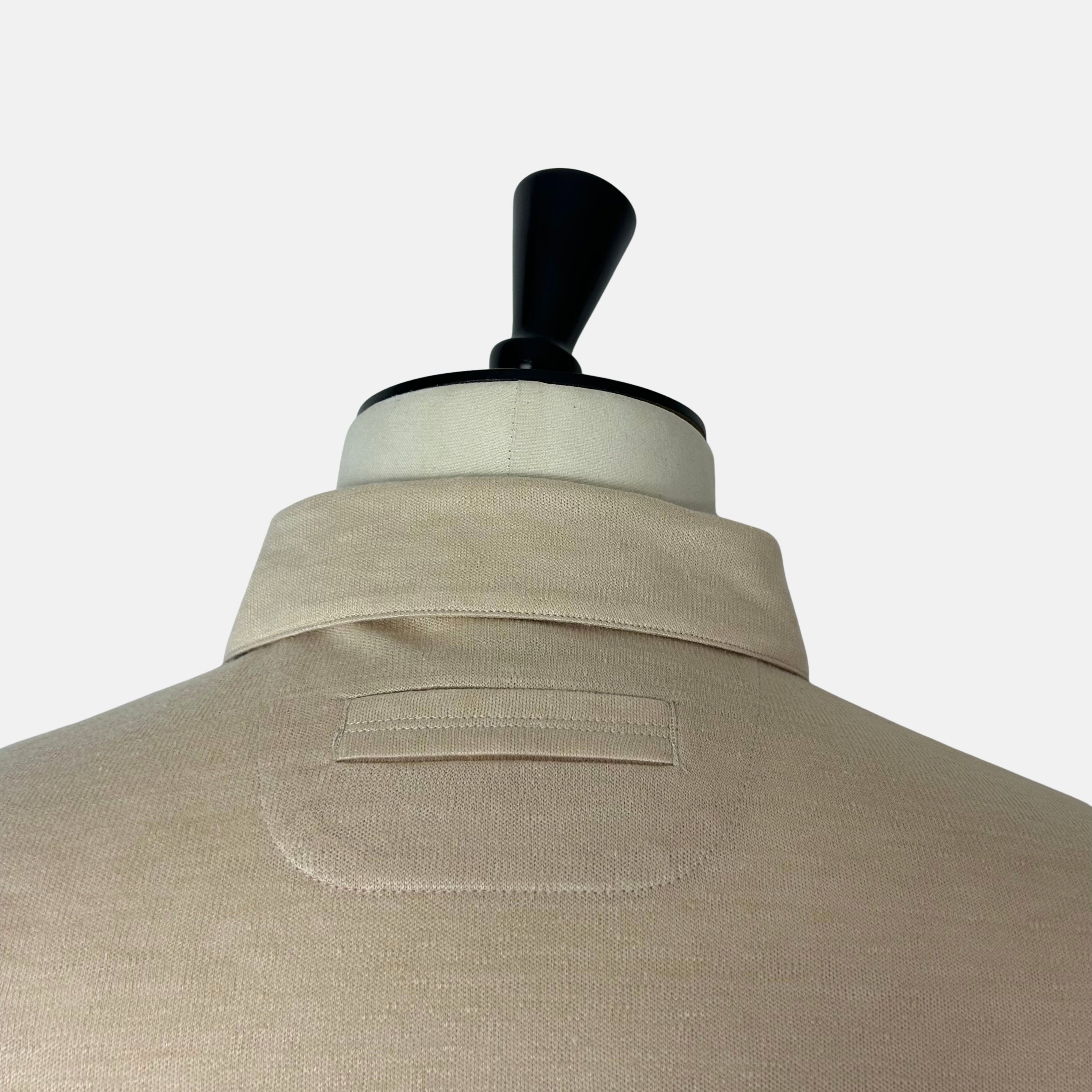 Beige Polo Shirt made of Linen (EU 52)