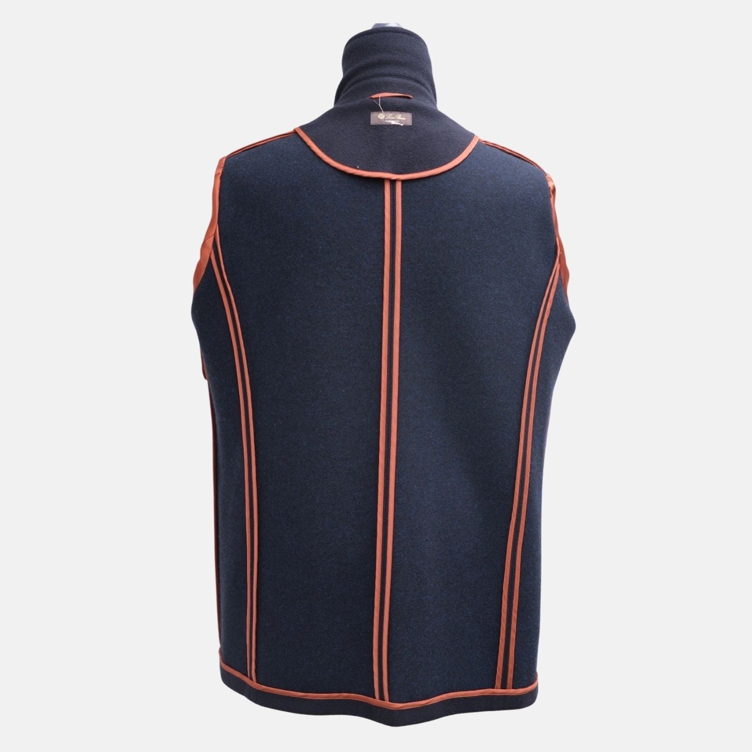 Navy Double Breasted Cashmere Pea Coat (L)