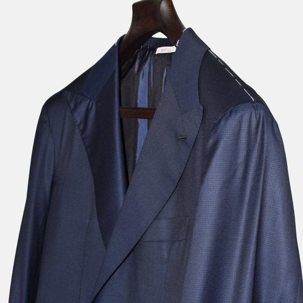 Blue Patterned Wool Blazer (EU 52)