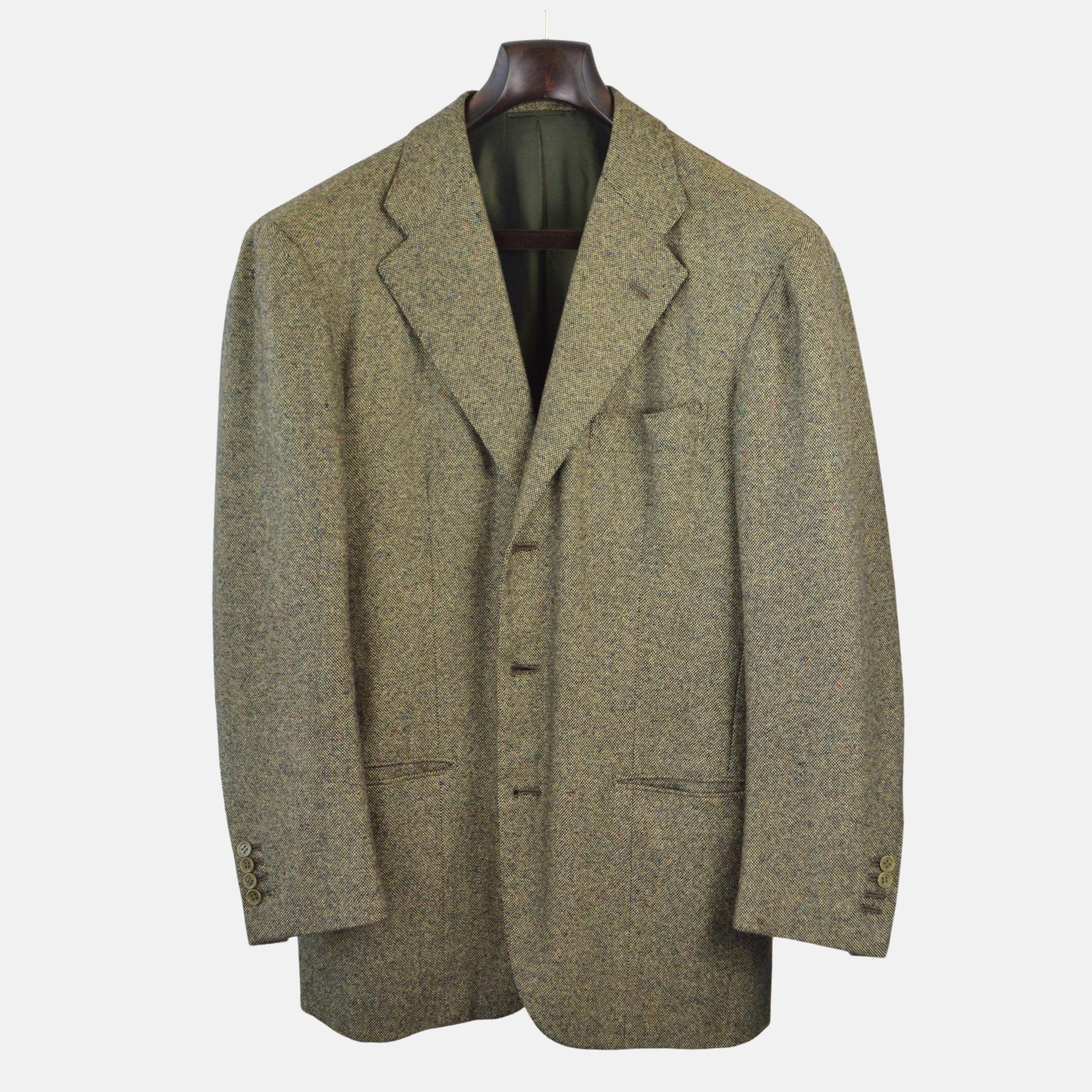 Olive Patterned Blazer made of Cashmere (EU 52)