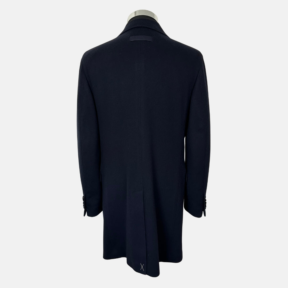Navy Double-Breasted Coat made of Wool/Cashmere (EU 48)