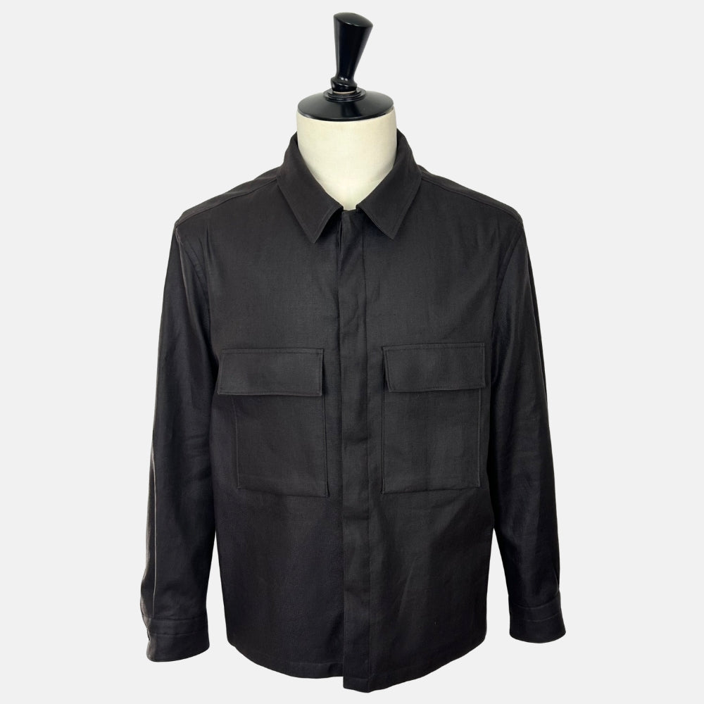 Brown Overshirt made of Linen (XL)