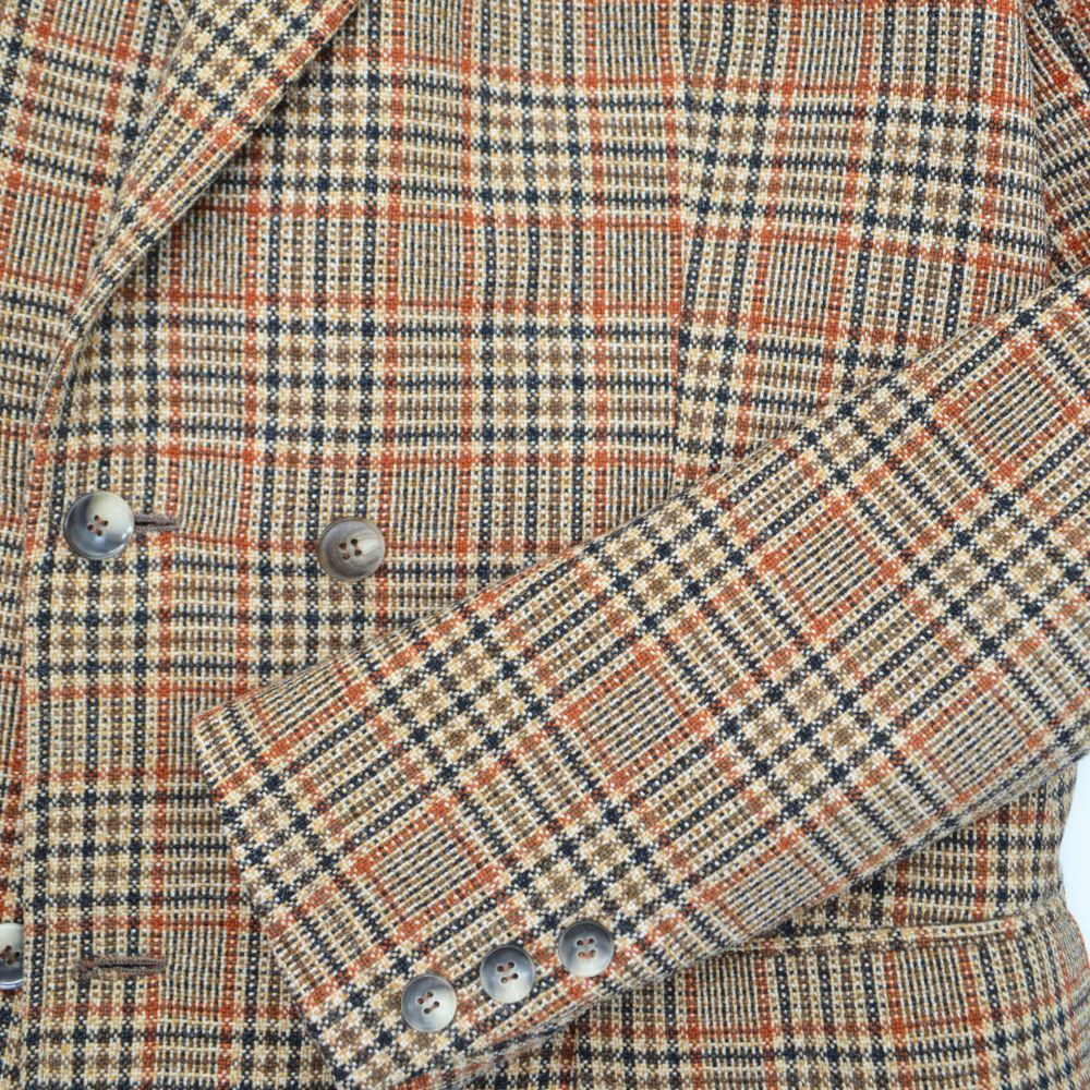 Brown Checked Coat made of Wool (EU 50)