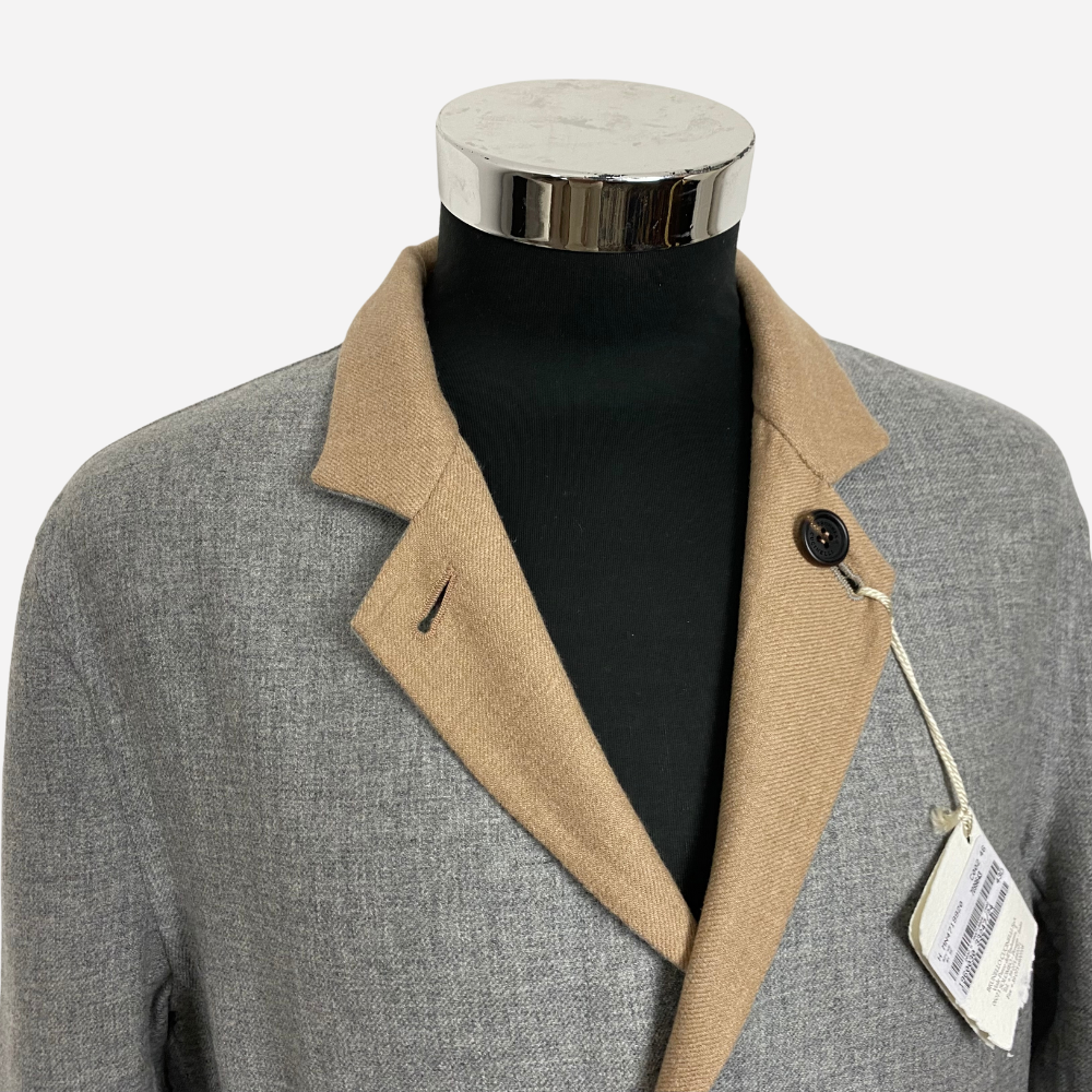 Grey/Beige Jacket made of Cashmere/Silk