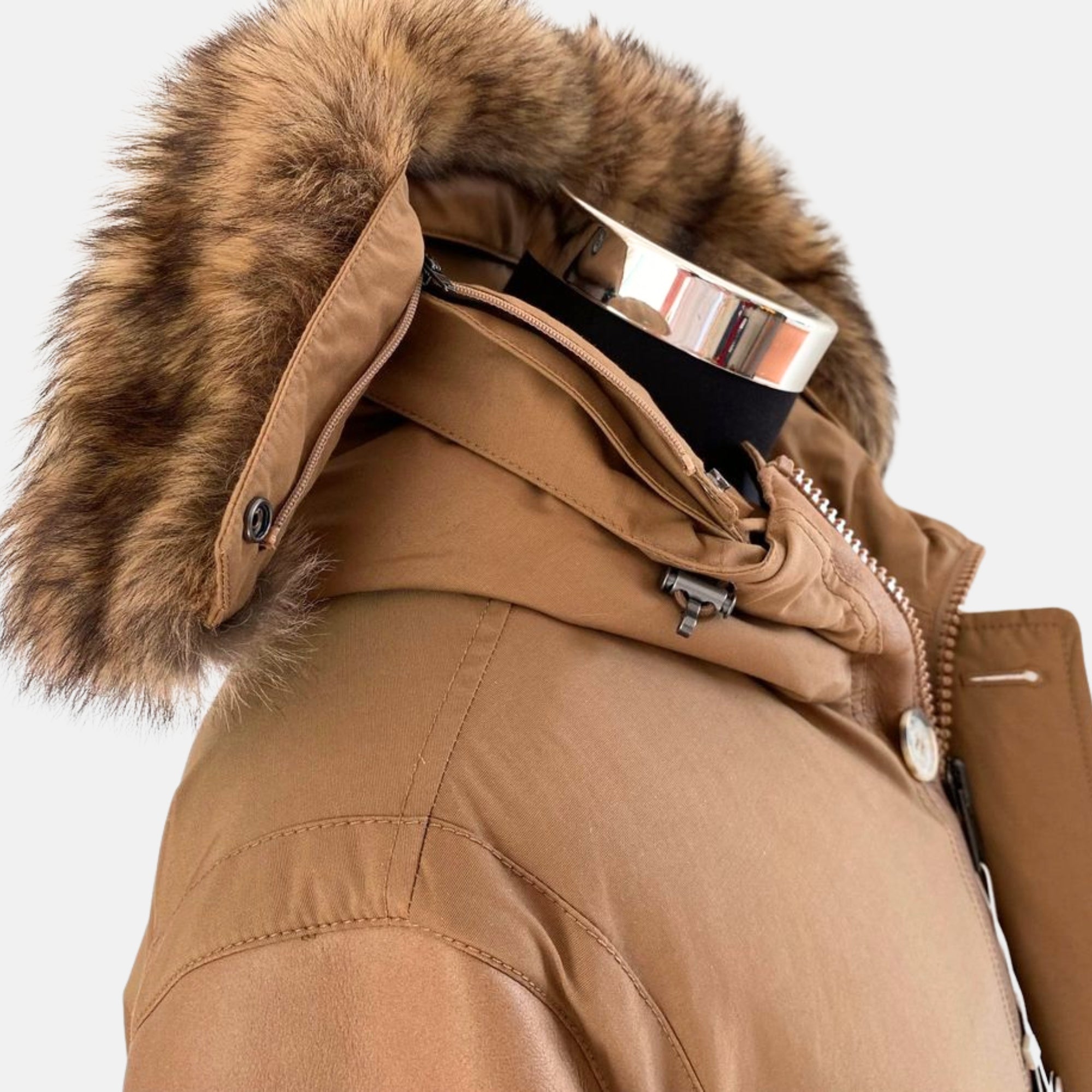 Alaskan Brown Parka made of Sheepskin/Cotton (EU L)