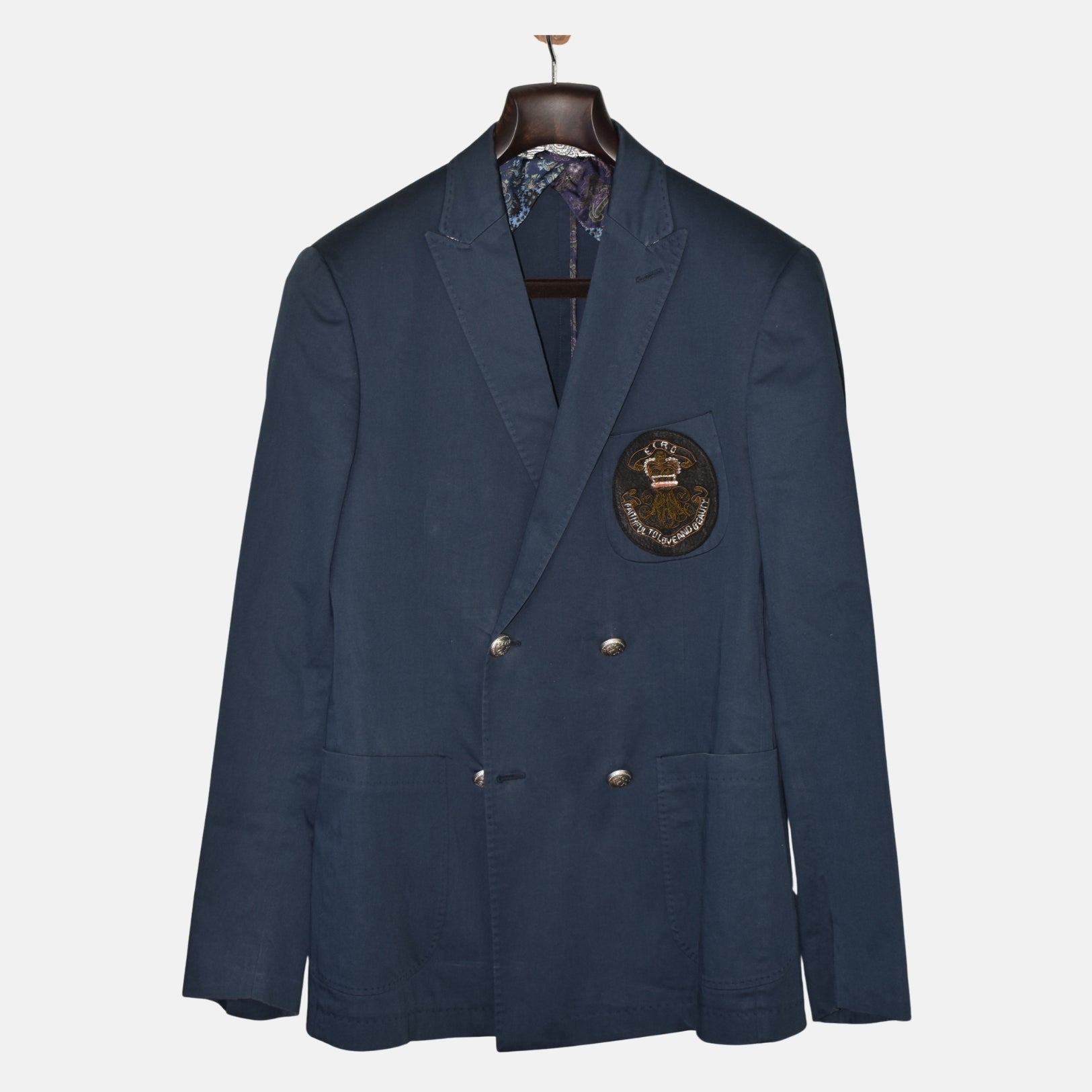 Indigo Blue Doublebreasted  Blazer made of Cotton (EU 50)