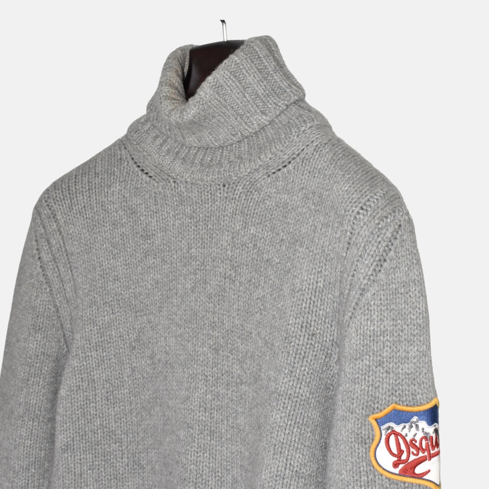 Gray Turtleneck Sweater made of Wool/Cashmere (XL)