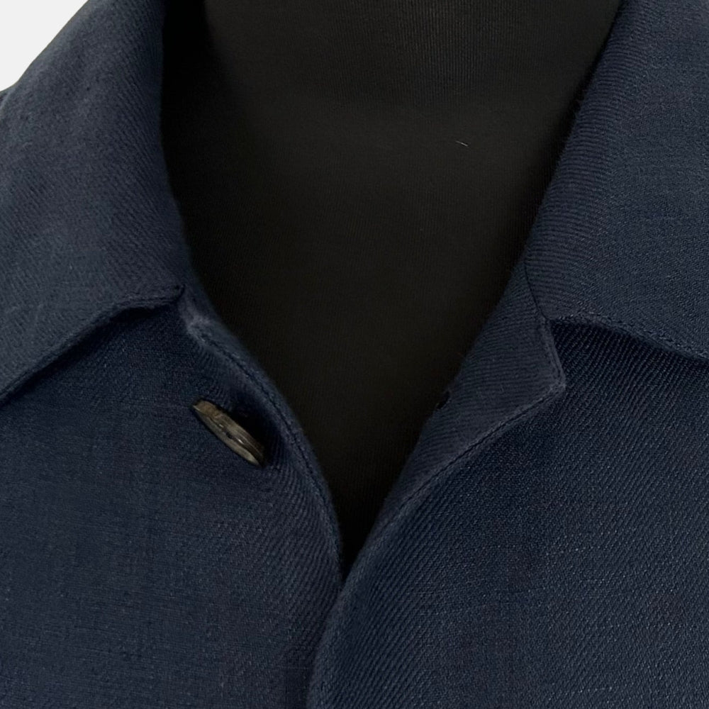 Navy Chore Jacket made of True Hemp/Cashmere/Silk (48)