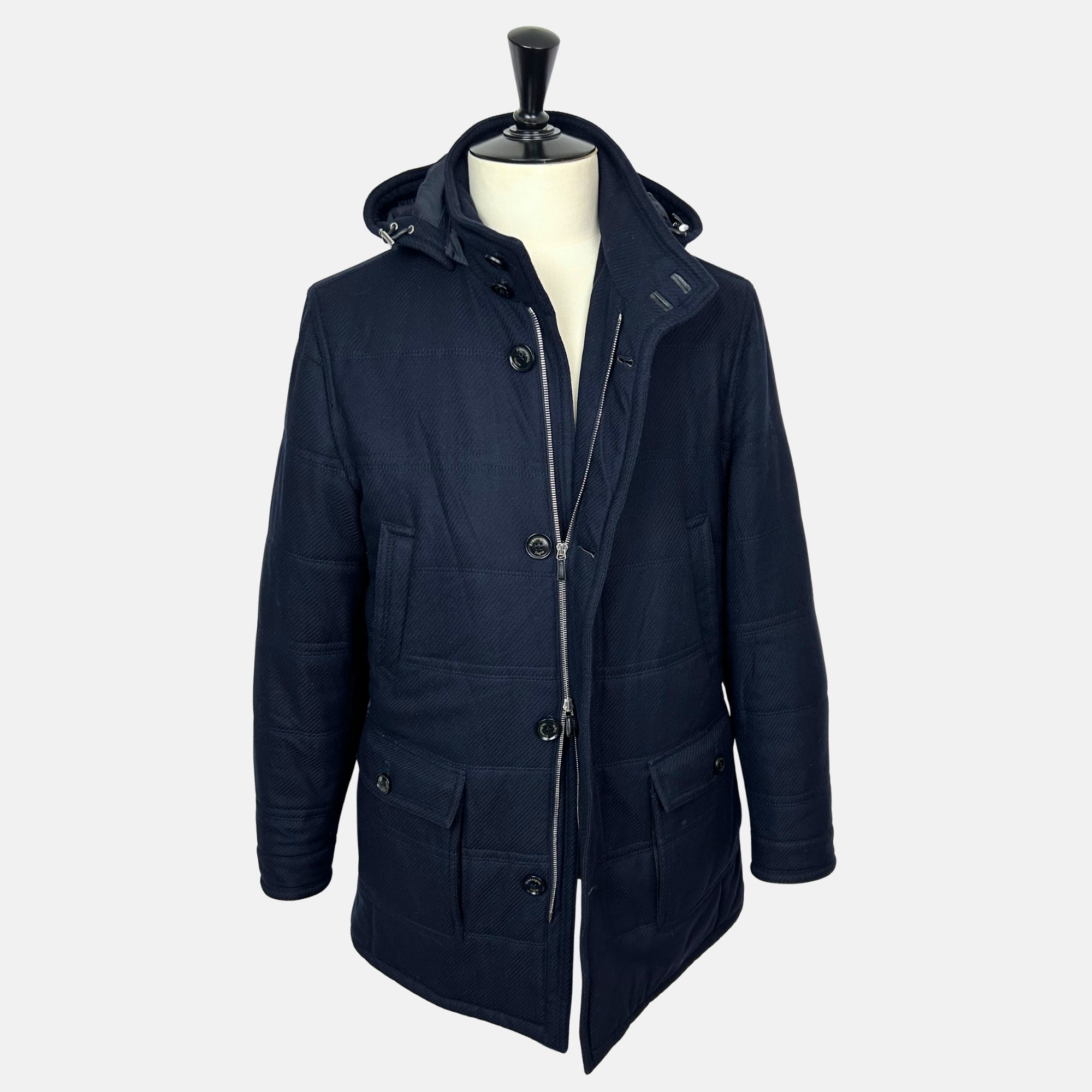 Navy  Parka made of Baby Cashmere (EU 50)