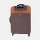 Brown Suede Trolley Suitcase