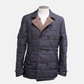 Brown/Blue Reversible Pea Coat made of Wool/Cashmere