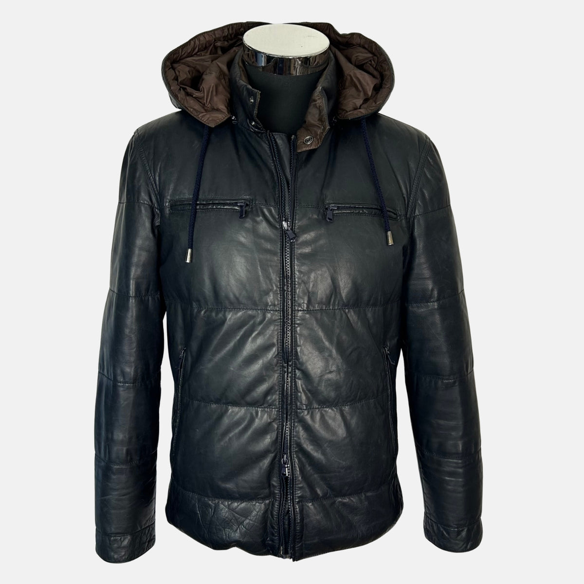 Brunello Cucinelli Down Jacket with Detachable Hood Black (S)