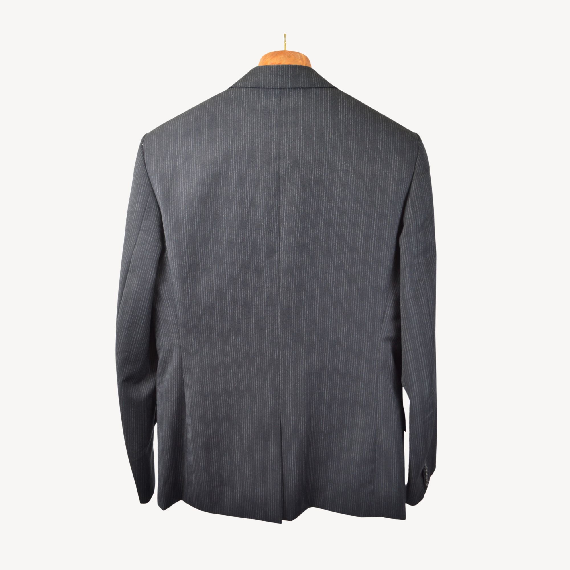 Charcoal Pinstripe Suit made of Wool (50)