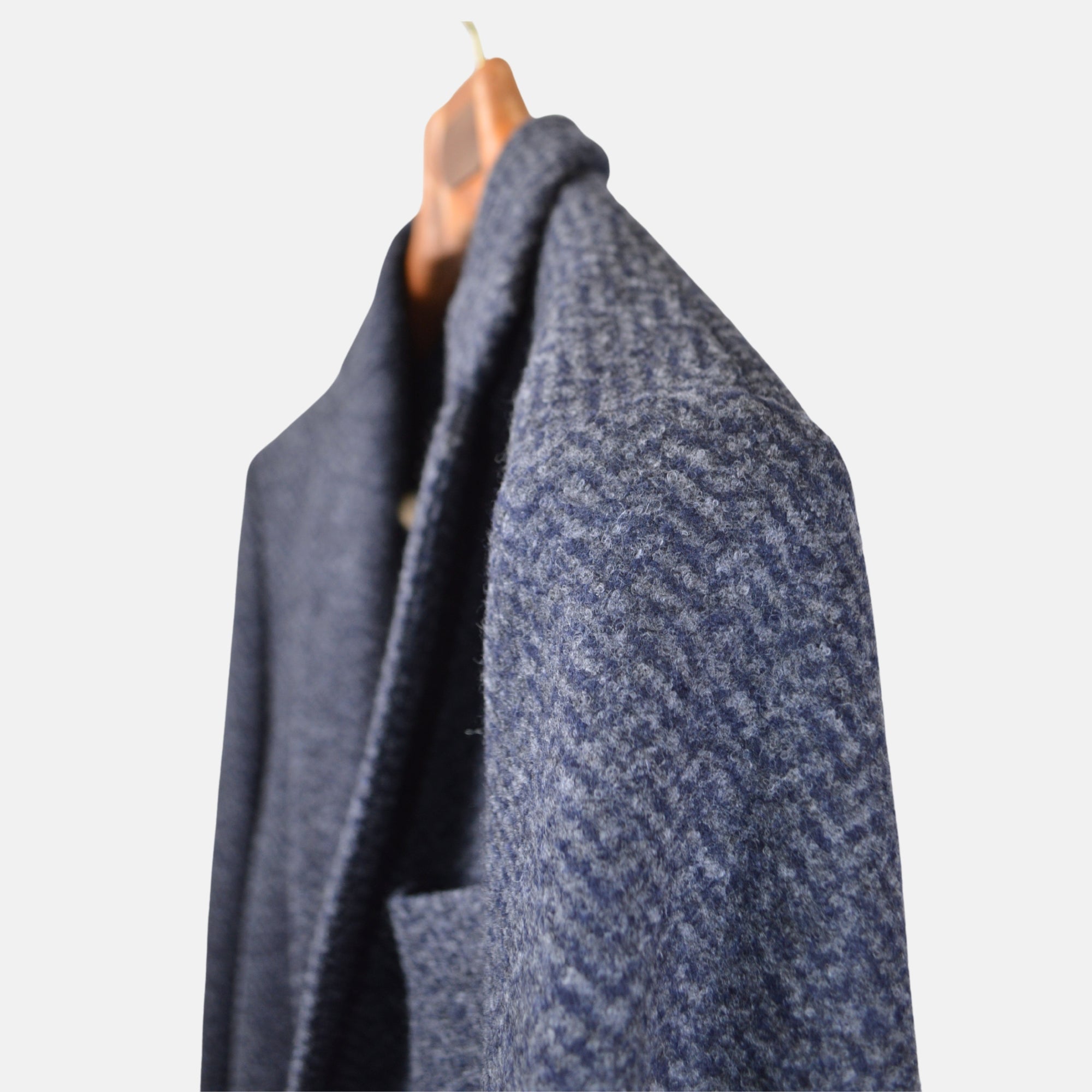 Grey / Blue Fischgrat Blazer made of Wool (M)