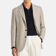 Ecru Blazer made of Cotton/Linen/Silk (EU 48)
