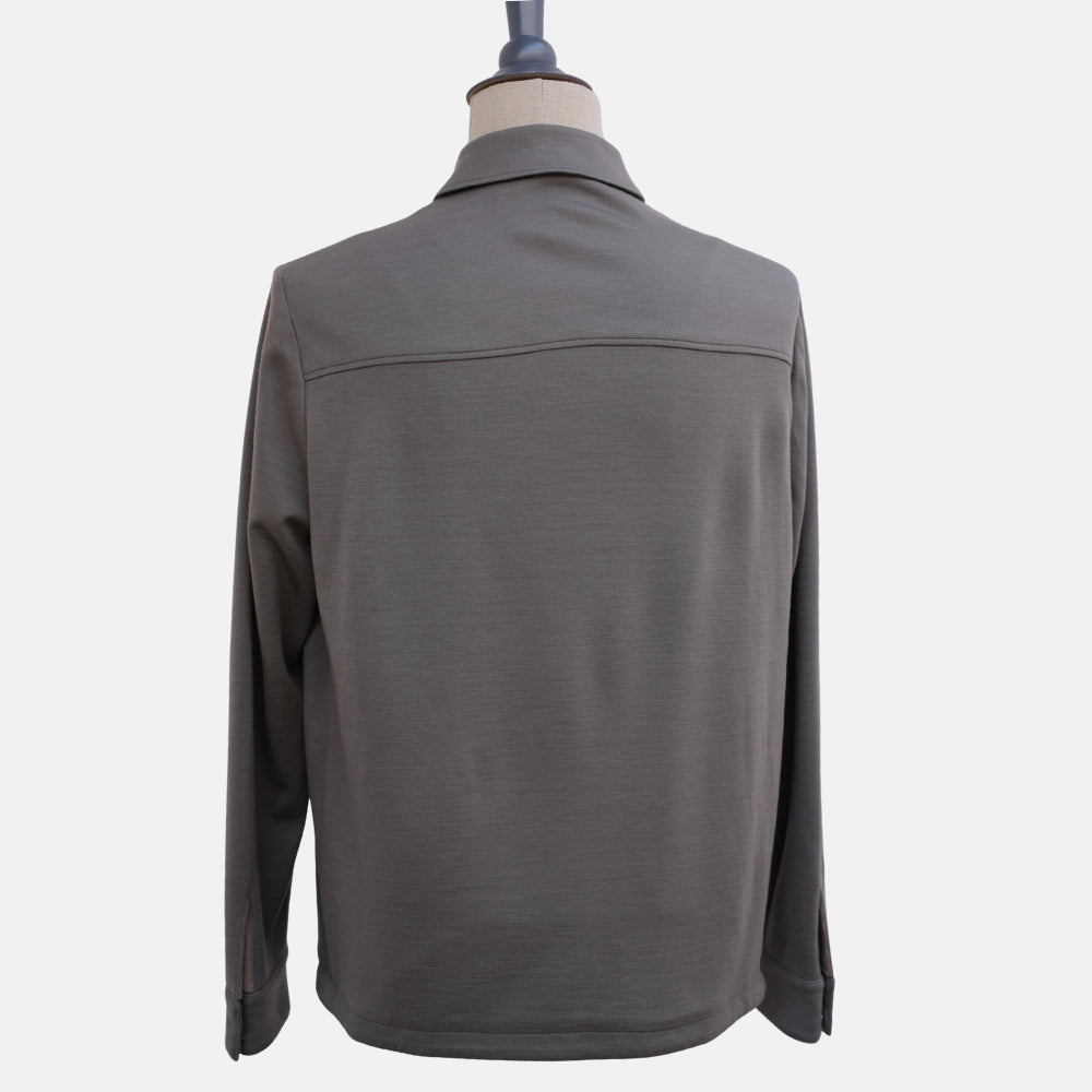 Gray Shirt Jacket made of Virgin Wool (M)