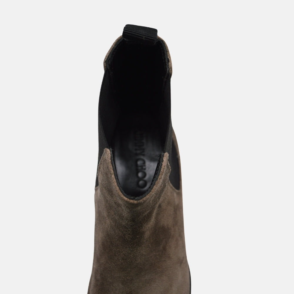 Graue Chelsea-Stiefel aus Wildleder (EU 42)