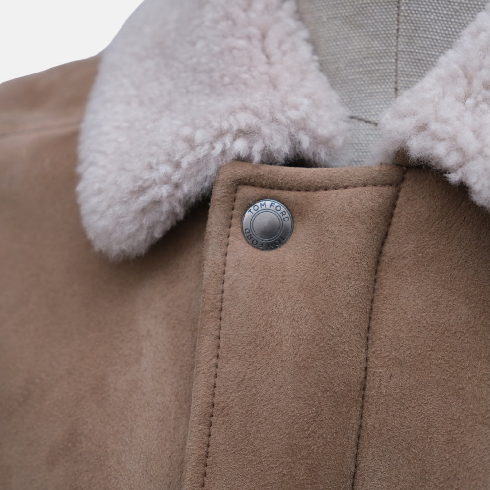 Beige Jacket made of Shearling (EU 48)