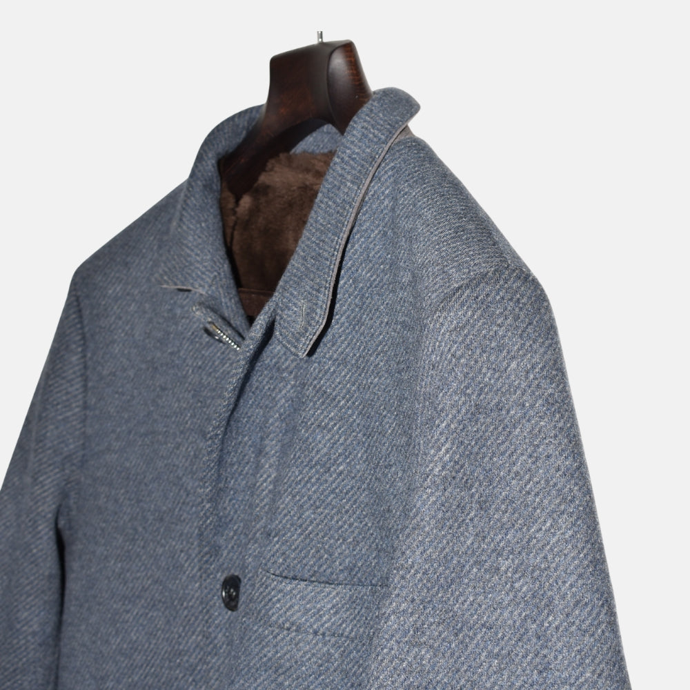 Blue Roadster Nutria Lined Cashmere Jacket (M)