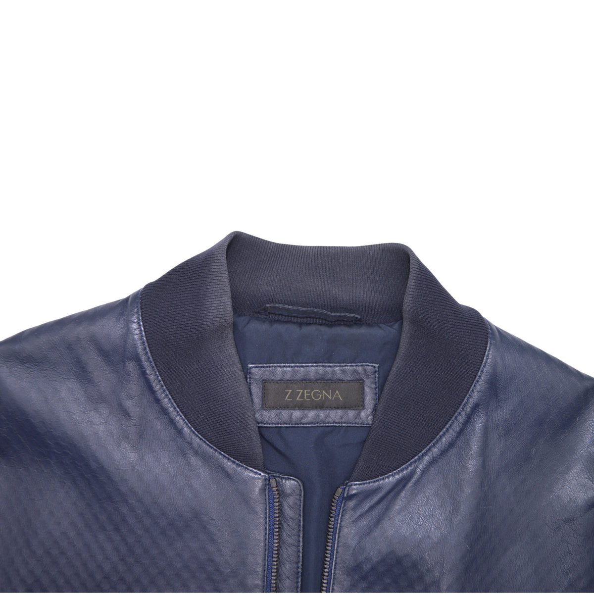 Dark Blue Jacket made of Leather (M)