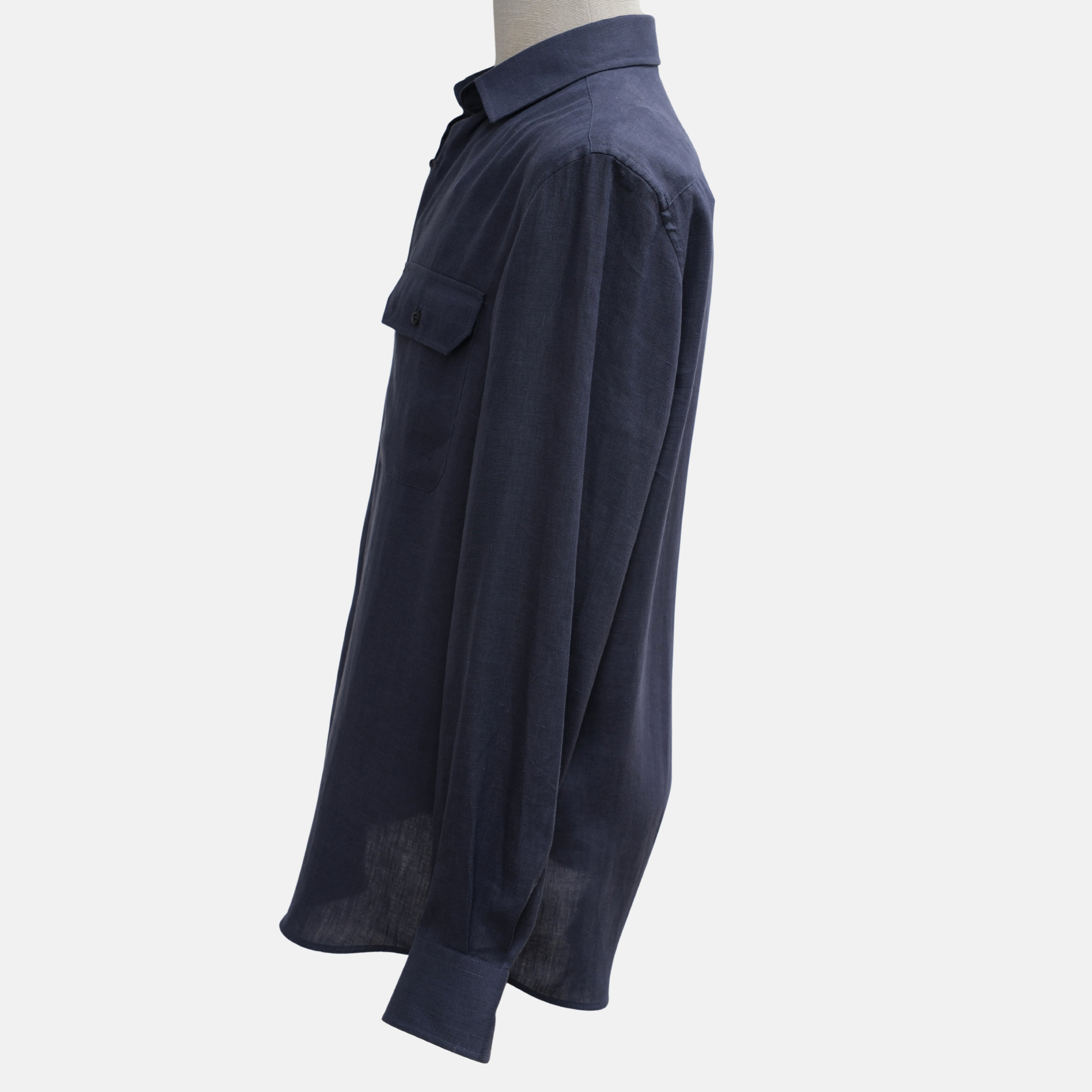 Blue Hemp Shirt (M)