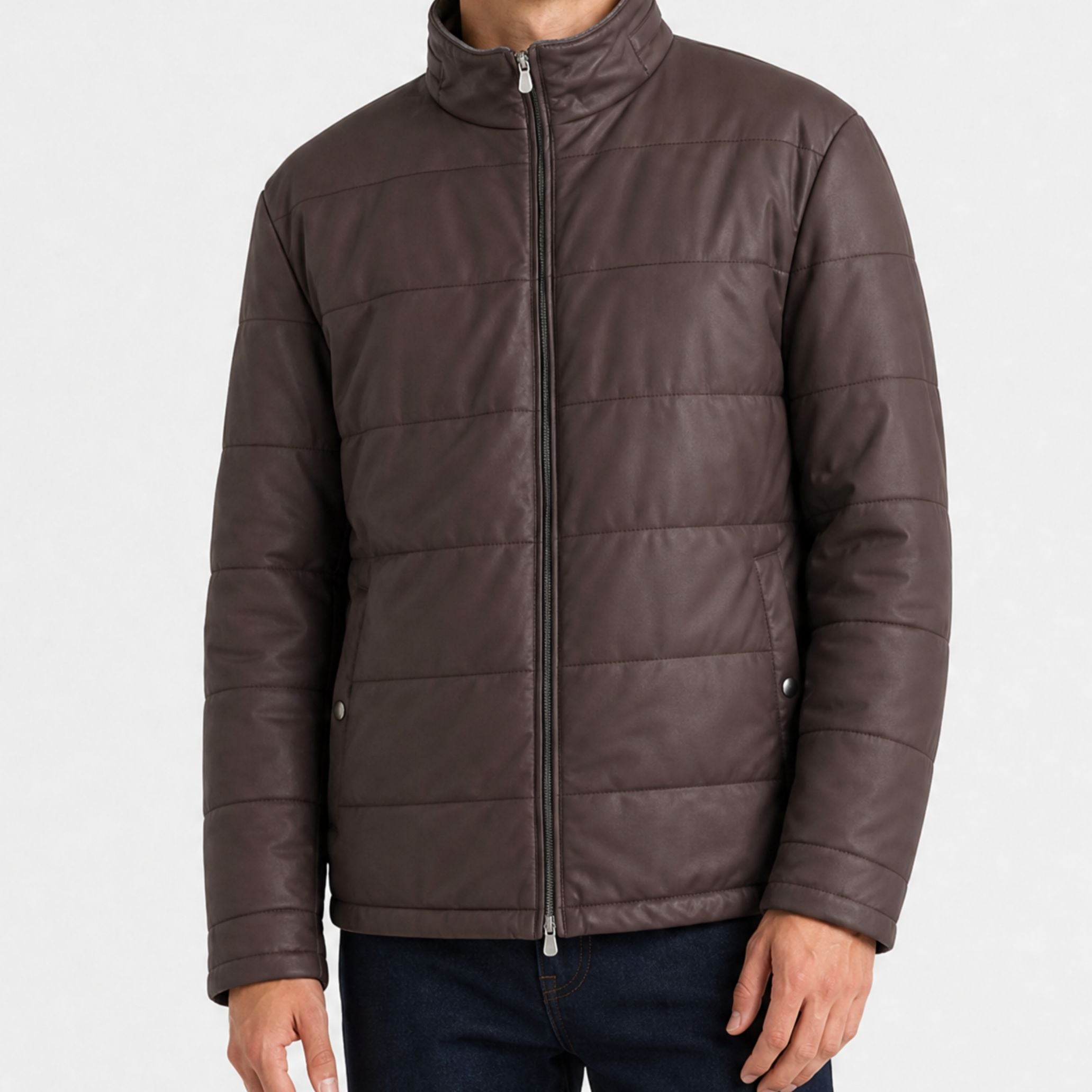 Brown Jacket made of Leather (3XL)