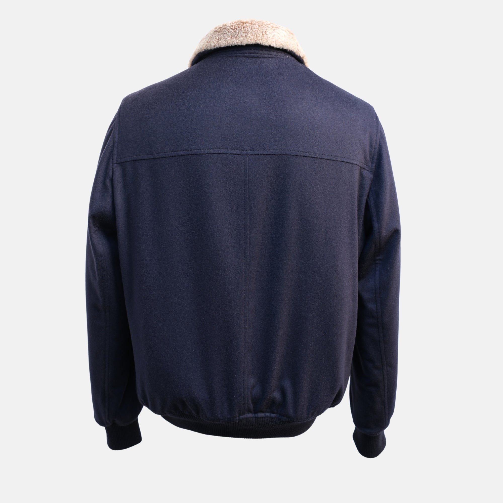 Navy Shearling Blouson made of Vicuna (50)