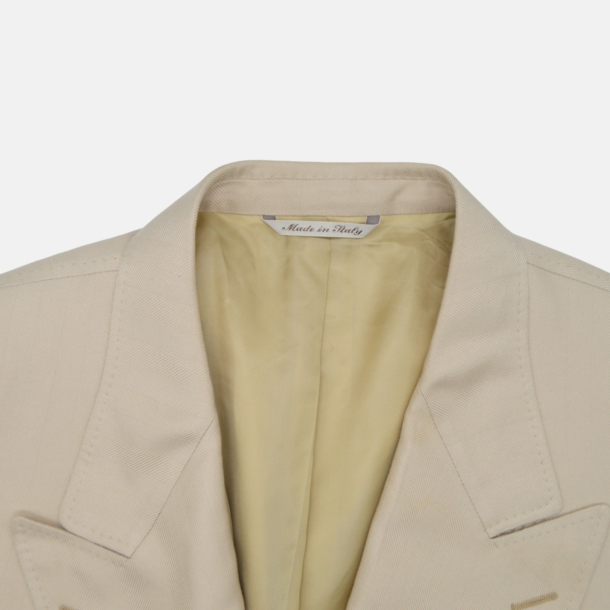 Beige Blazer made of Cotton / Silk (58)