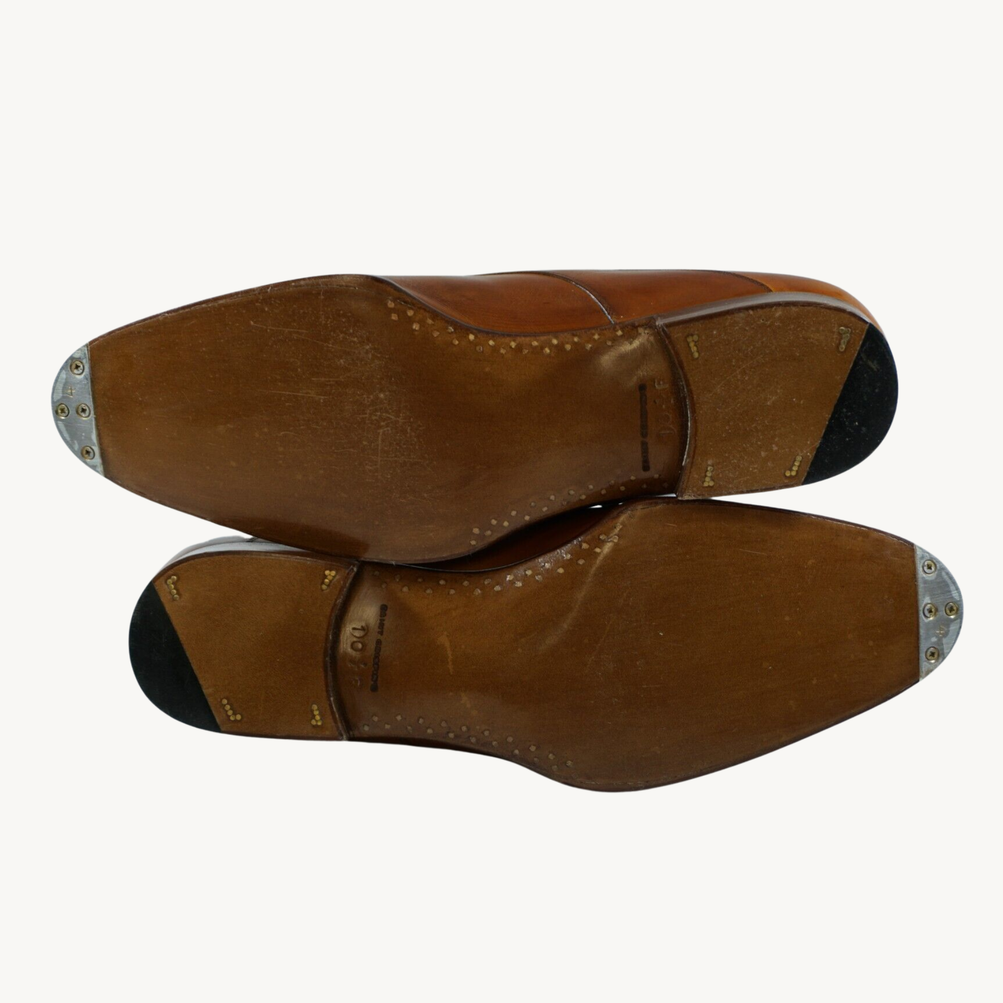 Brown Double-Monk Shoes made of Leather