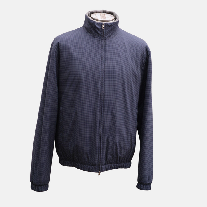 Marineblauer Blouson mit Nerzfutter (EU 54)
