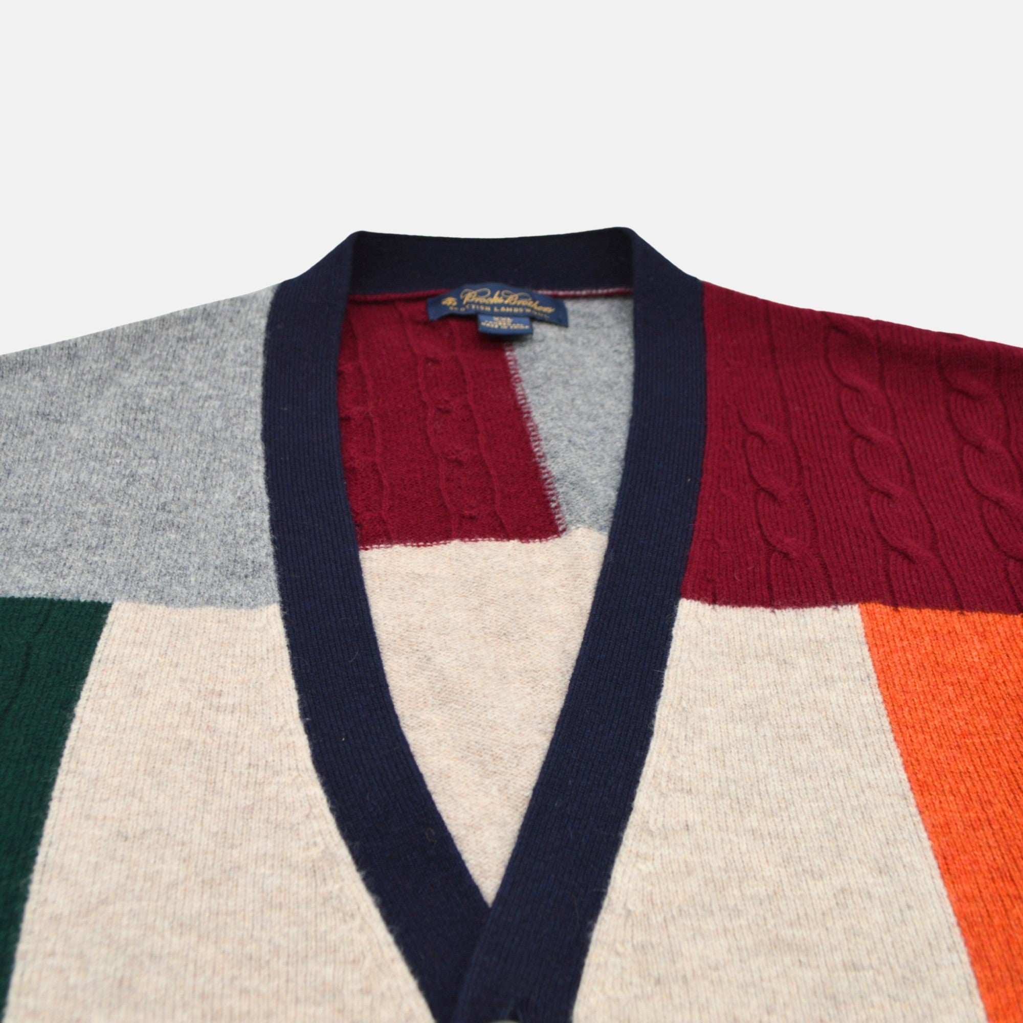 Multicolored Cardigan made of Lambswool (XXL)