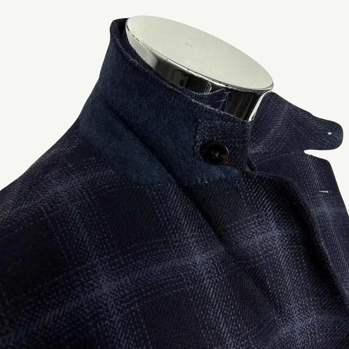 Navy Pattnerned Blazer made of Camel Hair (EU 50)