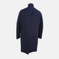Navy Blue Cashmere Coat with Downs