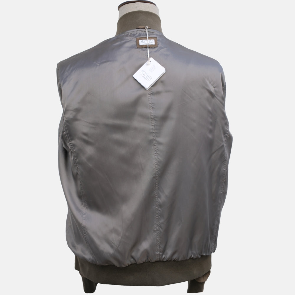 Khaki Jacket made of Leather (M)
