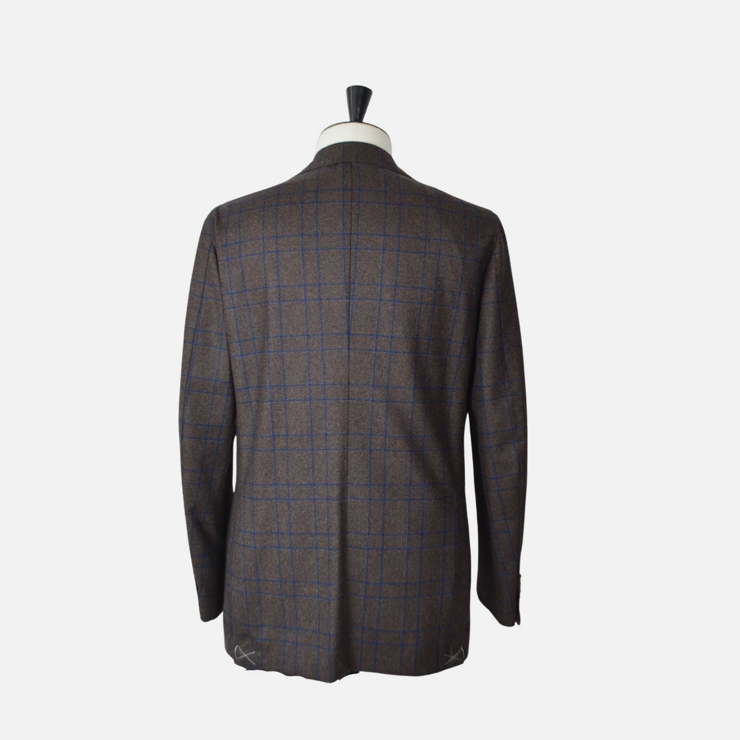 Brown/Blue Checked Blazer made of Virgin Wool (54)