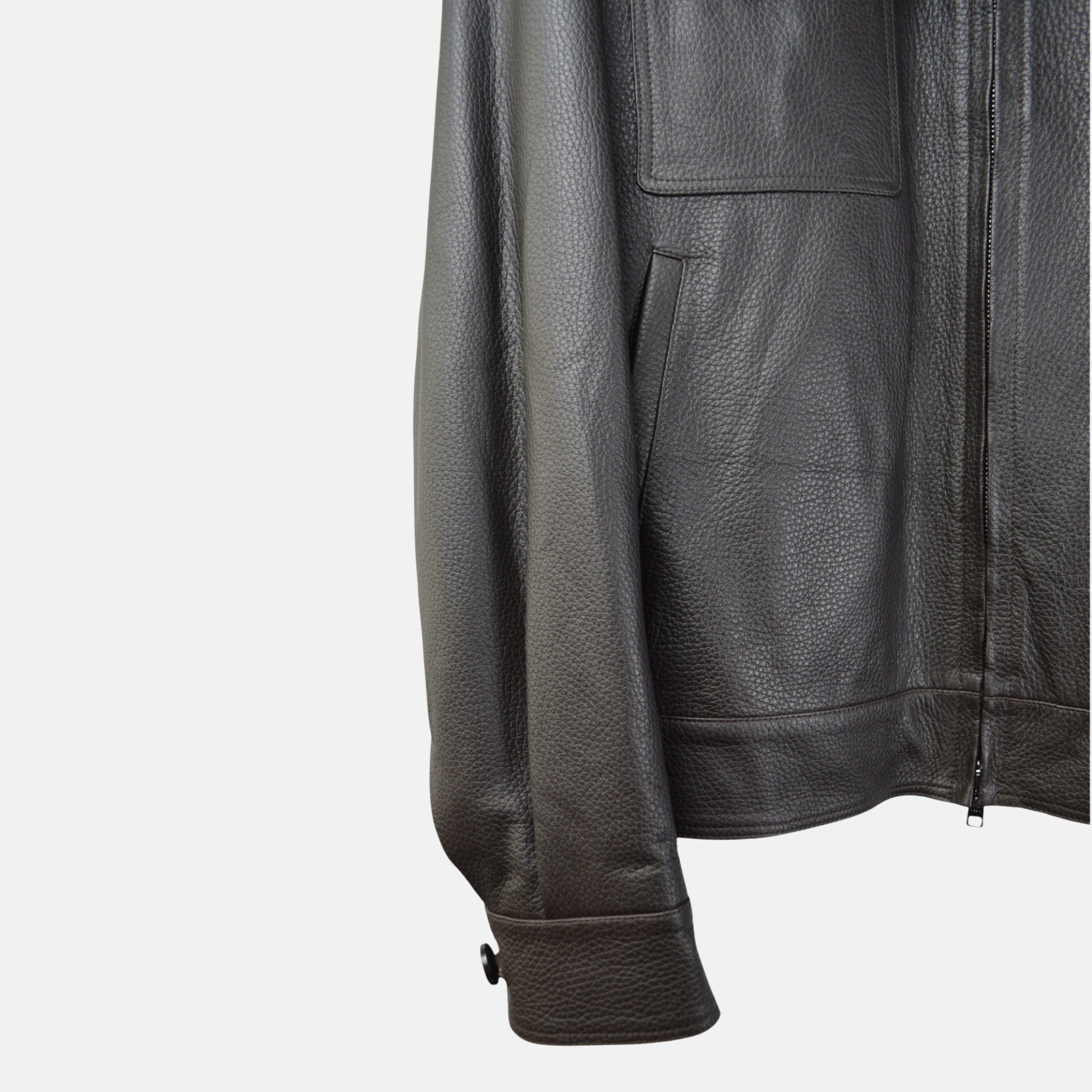 Dark Brown Leather Jacket (EU 50)