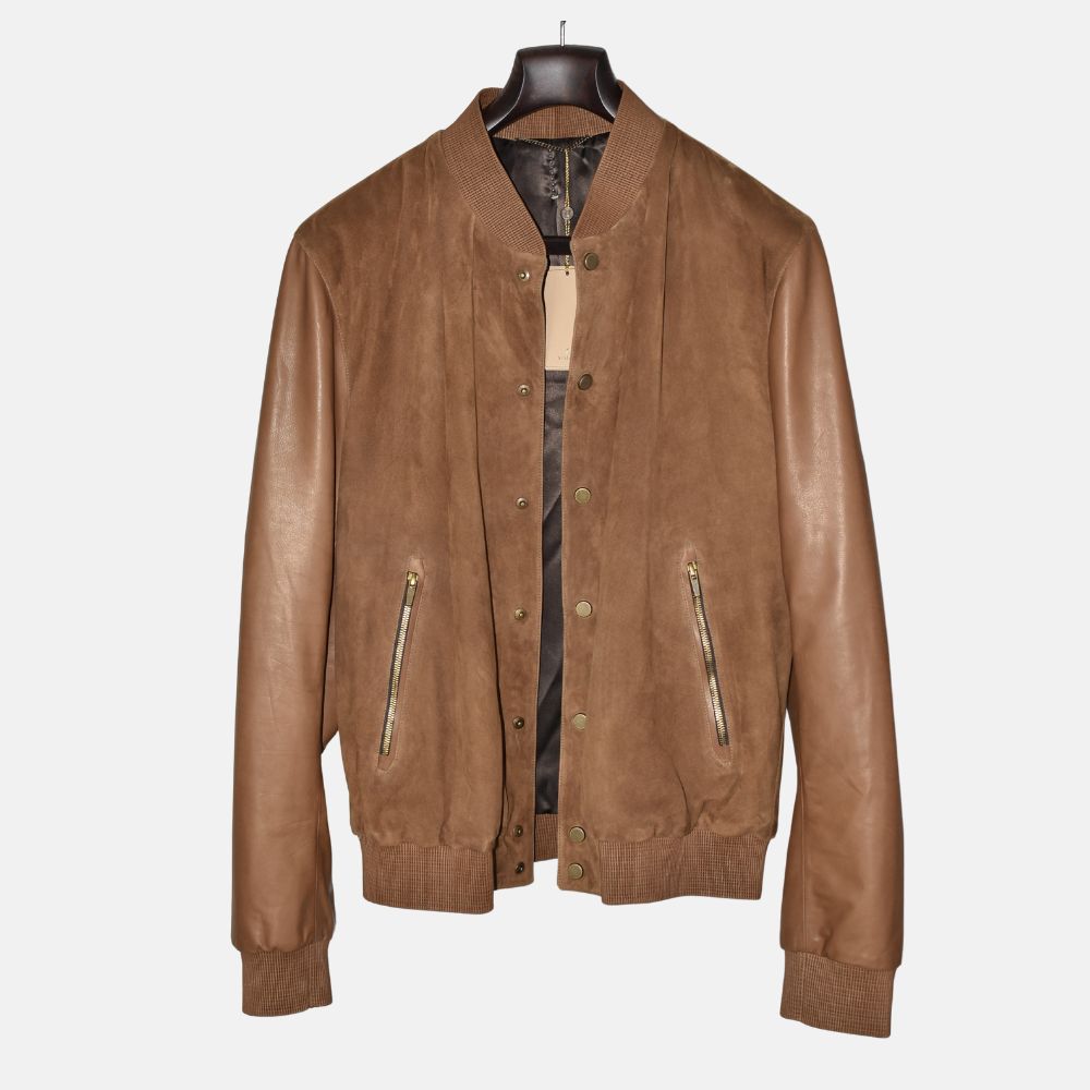 Brown Jacket made of Lamb Suede (EU 52)