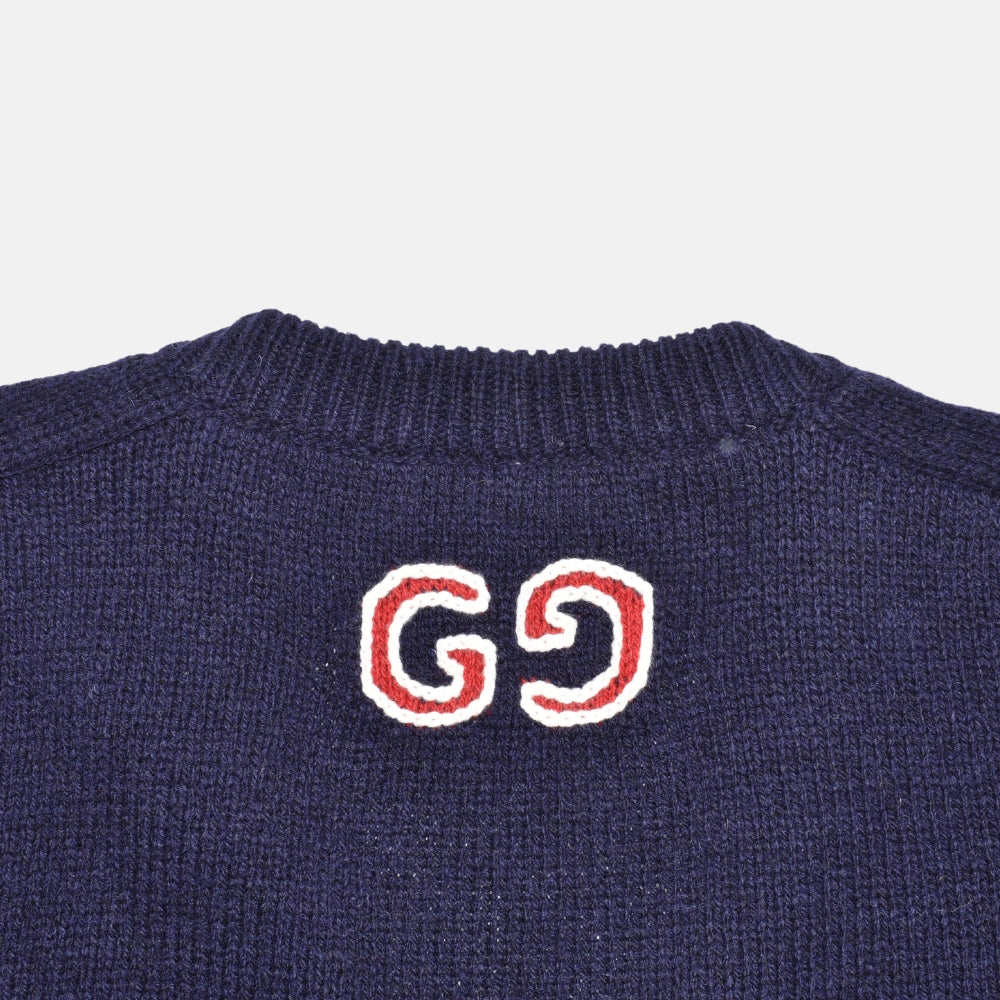 Navy Cardigan made of Wool/Cashmere (L)