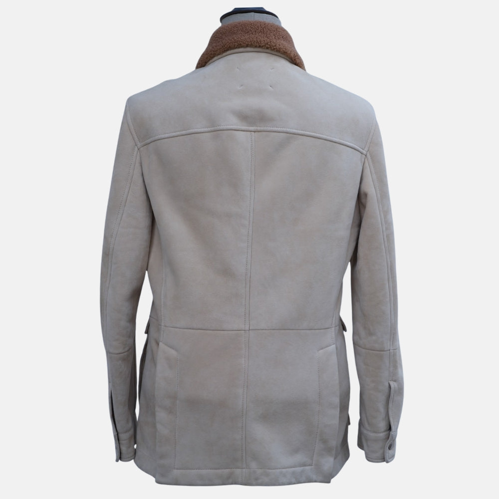 Beige Field Shearling Jacket (S)